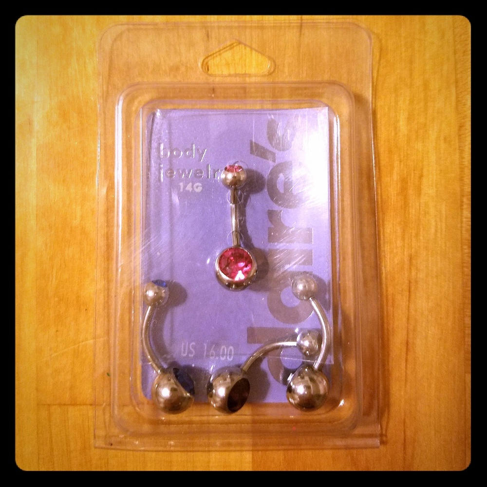 4 Pack Navel Body Jewelry